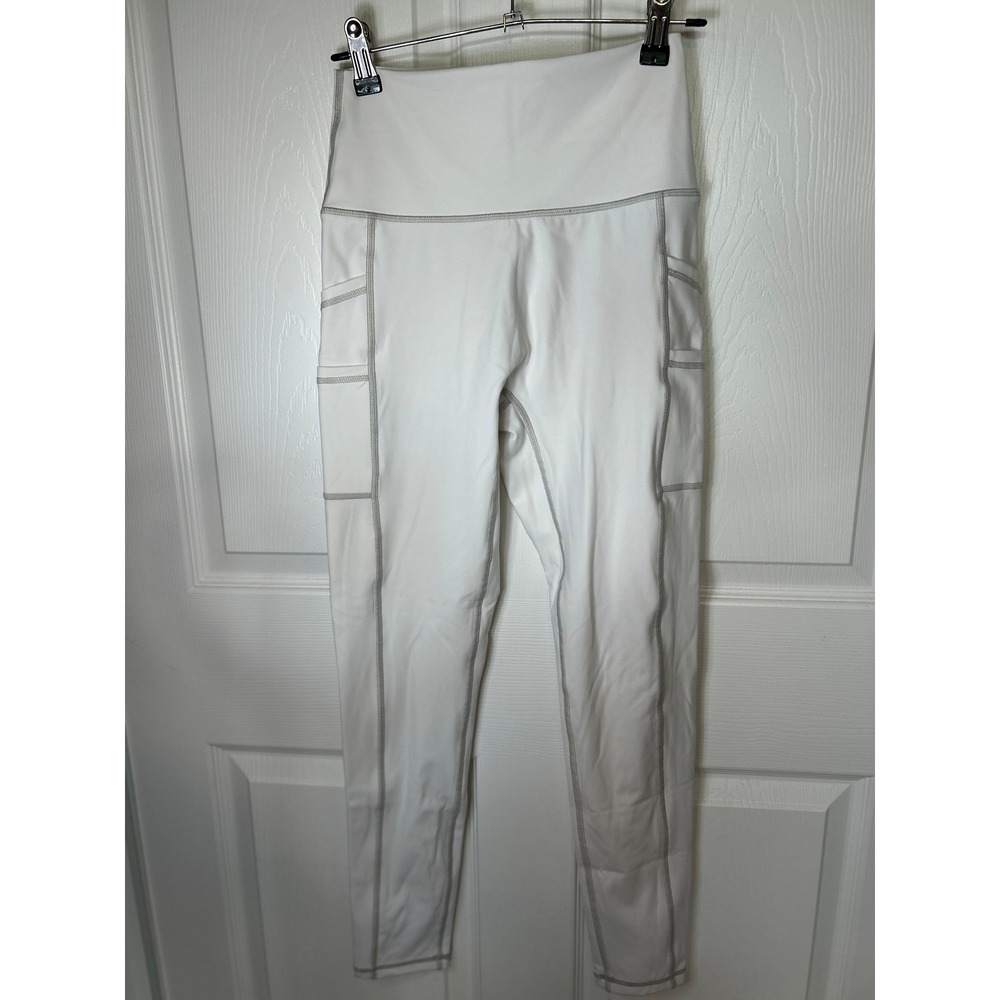 Aerie Offline Goals White 7/8 Leggings High Rise Pockets Size‎ Medium
